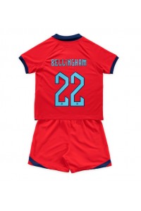 Englanti Jude Bellingham #22 Jalkapallovaatteet Lasten Vieraspeliasu MM-kisat 2022 Lyhythihainen (+ Lyhyet housut)